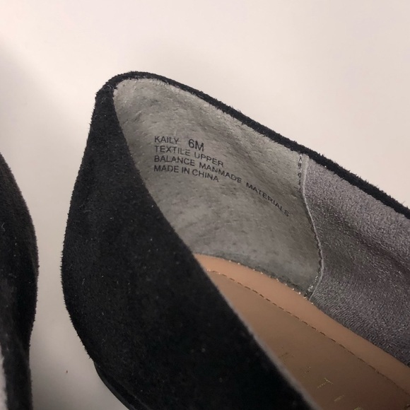 Kelly & Katie Black Suede Ballet Flat with Tortoise Buckle Size 6M - Picture 11 of 11